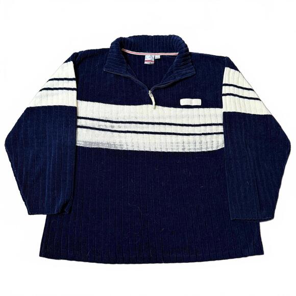 rare Vintage Y2K Southpole Navy knit zip up sweater XXL - Picture 1 of 5